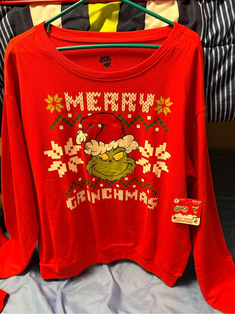 Dr. Seuss Red Grinch Merry Grinchmas Sweatshirt